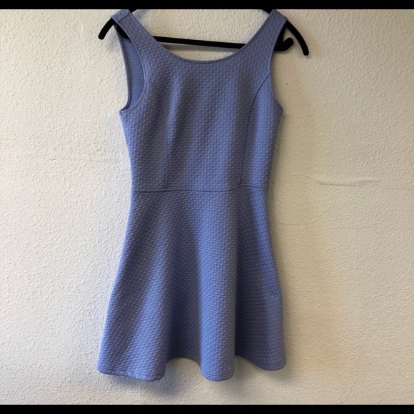 Frenchi Dresses & Skirts - *Frenchi Textured Skater Dress Cut Out Lilac Med